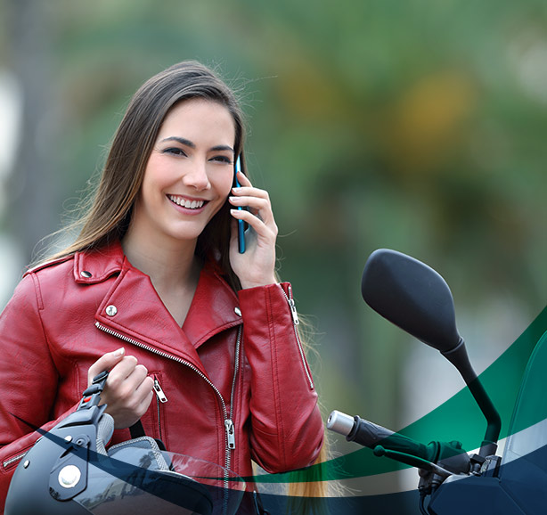 a-woman-calling-a-motorcycle-insurance-agency-dartmouth-ma